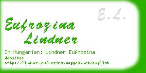 eufrozina lindner business card